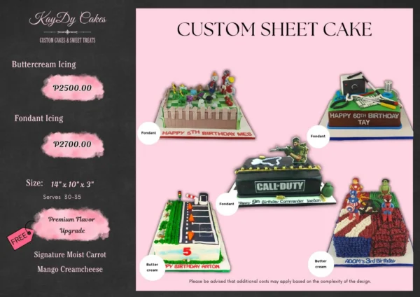 Custom Sheet Cake