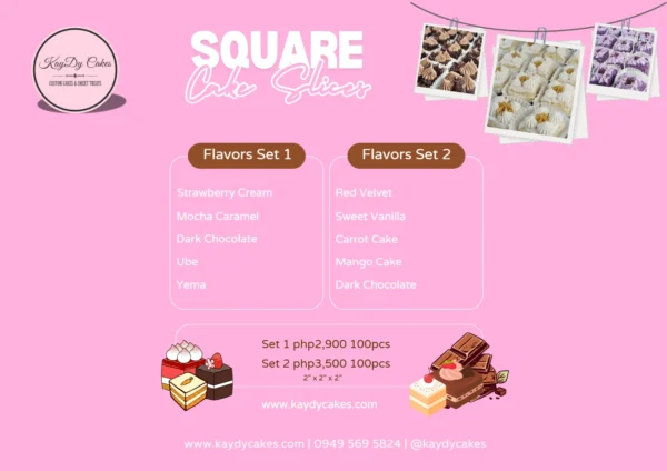 Square cake slices