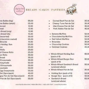 Bread Menu 2